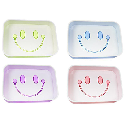 Colorful Smiley Face Soap Dish Holder Assorted Colors