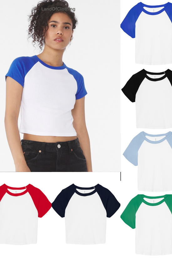 Bella Canvas Womens Micro Rib Raglan Baby TShirt