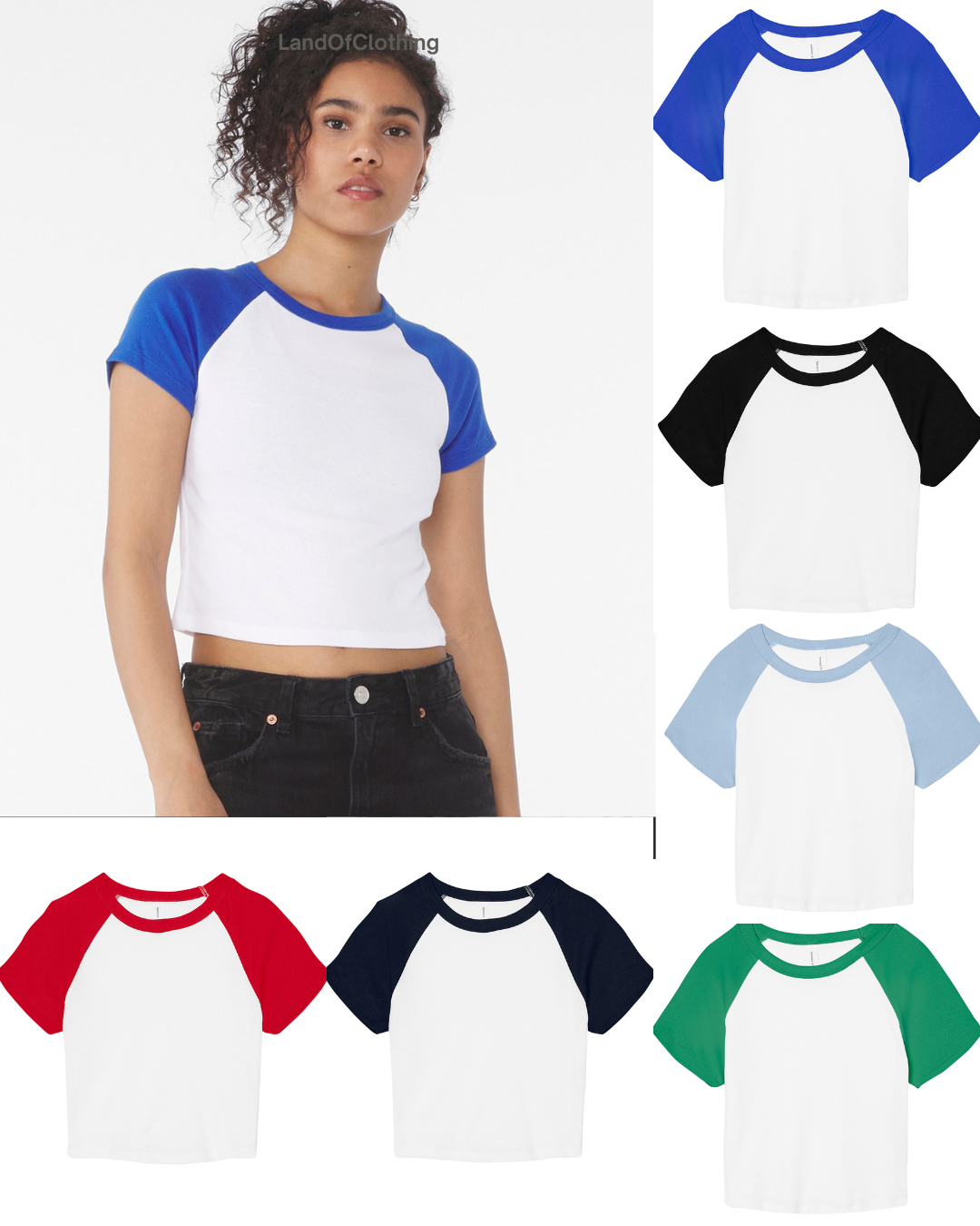 Bella Canvas Womens Micro Rib Raglan Baby TShirt