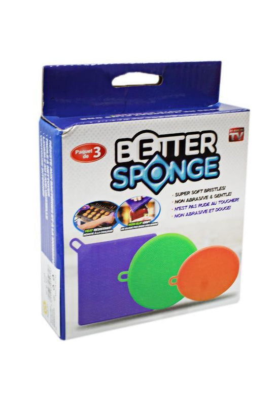 Hot Better Silicone Dishwashing Sponge Set Pack of 3