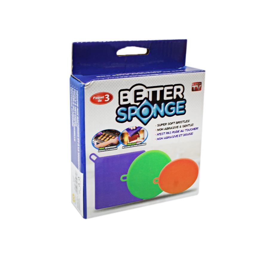 Hot Better Silicone Dishwashing Sponge Set Pack of 3