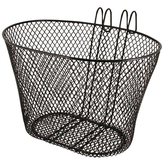 Stylish Black Metal Bicycle Basket 22x26 cm