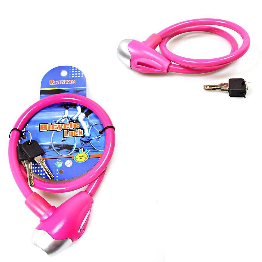 HeavyDuty Bicycle Lock with 2 Keys Assorted Colors