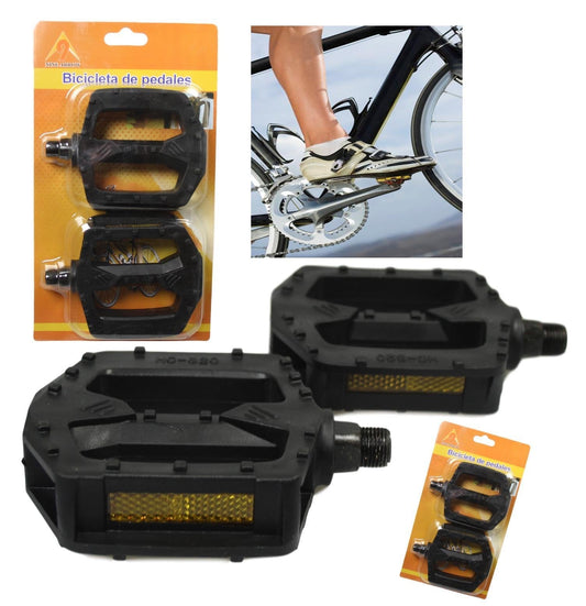 HighQuality 11cm Bicycle Bike Pedals with Reflective Part Black