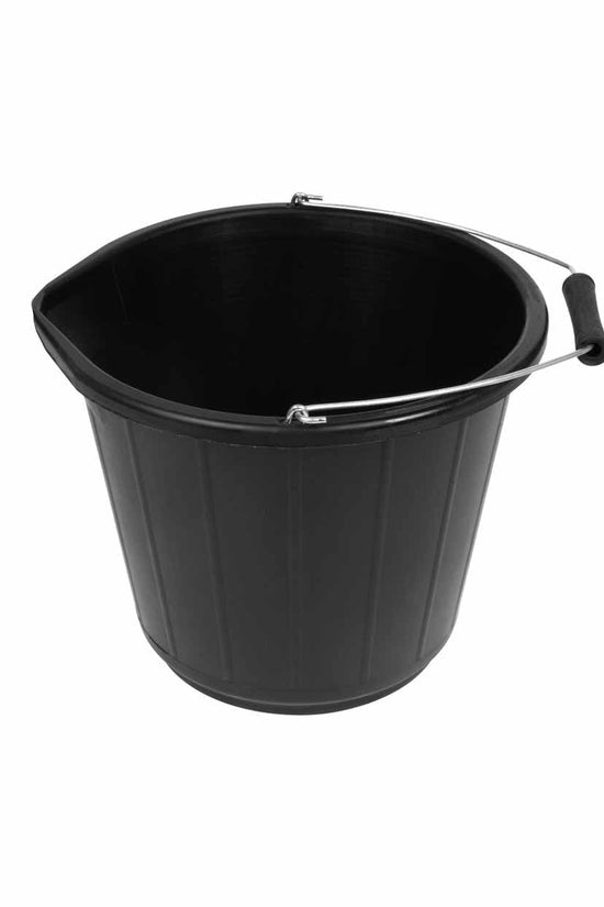 Durable Plastic Multipurpose Bucket with Handle 32 x 26cm Black