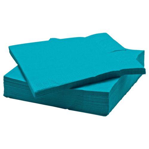 Premium Blue Paper Napkins 100 Pack for Parties Events