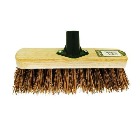 12'' Stiff Coco Bassine Broom Head - Durable Cleaning Tool for Indoor and Outdoor Use