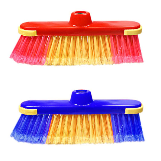 Durable 26 cm Plastic Cleaning Brush Broom Head Assorted Colors