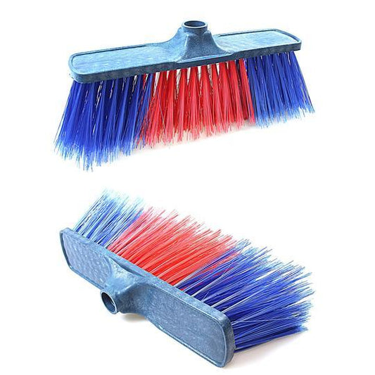 Durable Plastic Cleaning Brush Broom Head in Assorted Colors