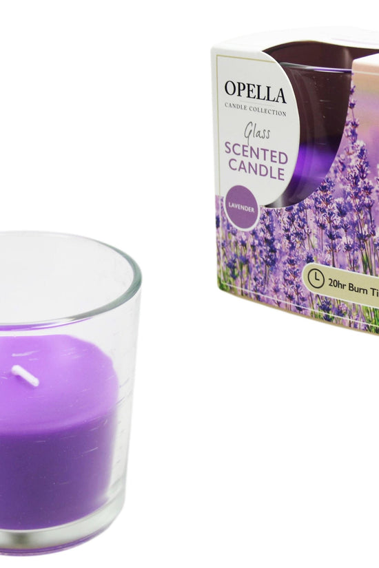 Opella Lavender Scented Candle in Glass Jar Relaxing Aromatherapy