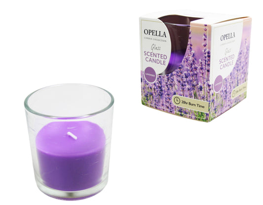 Opella Lavender Scented Candle in Glass Jar Relaxing Aromatherapy