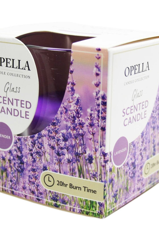 Opella Lavender Scented Candle in Glass Jar Relaxing Aromatherapy