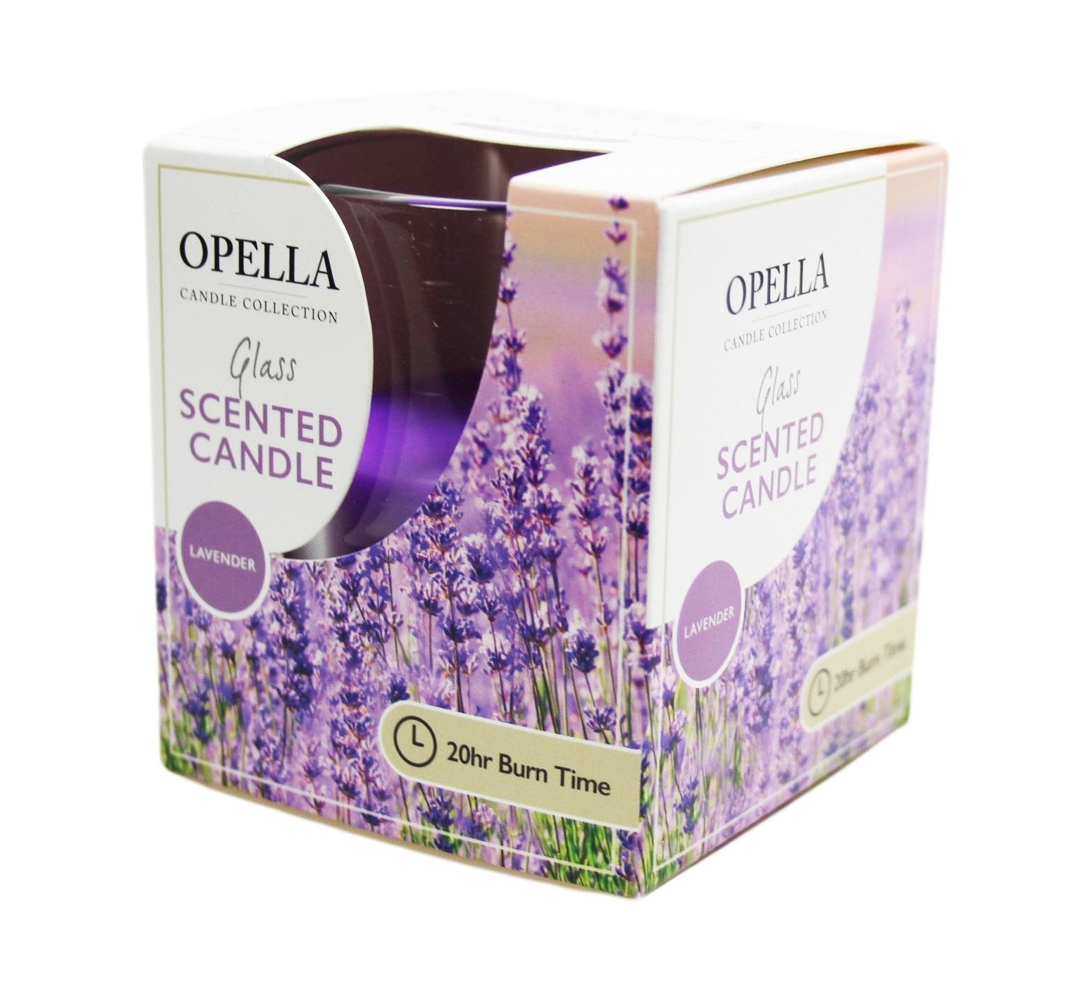 Opella Lavender Scented Candle in Glass Jar Relaxing Aromatherapy