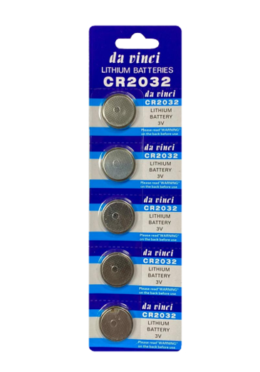 CR2032 Lithium Coin Battery Pack of 5