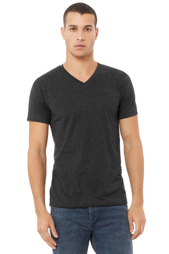 Heather CVC VNeck Tee Unisex Short Sleeve TShirt