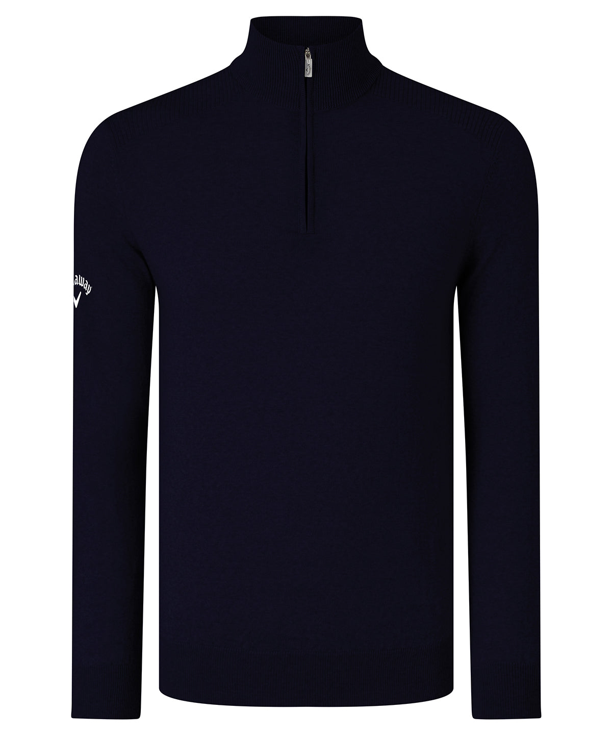 Callaway Ribbed Zip Merino Sweater for Men Knitted Jumper