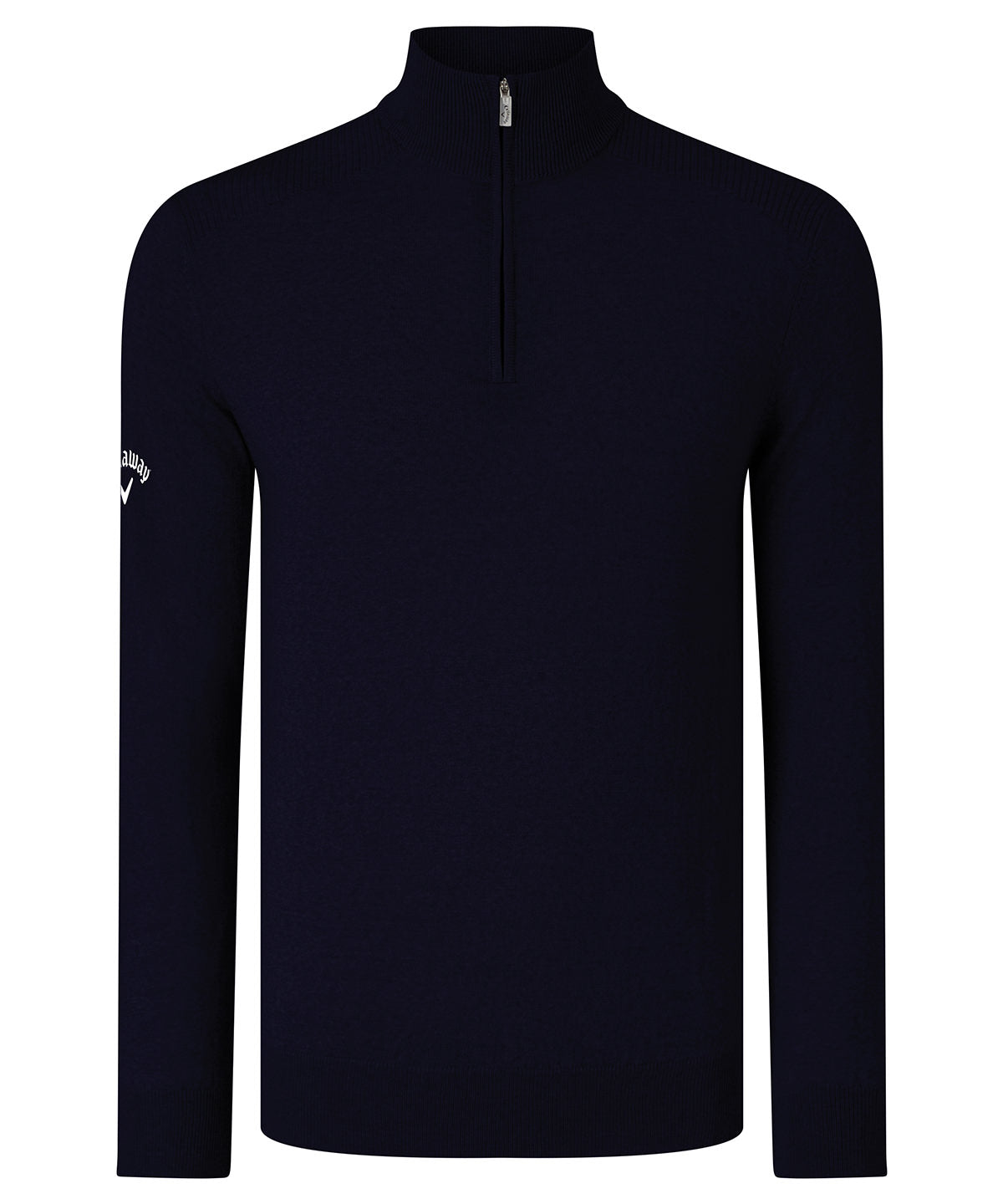 Callaway Ribbed Zip Merino Sweater for Men Knitted Jumper