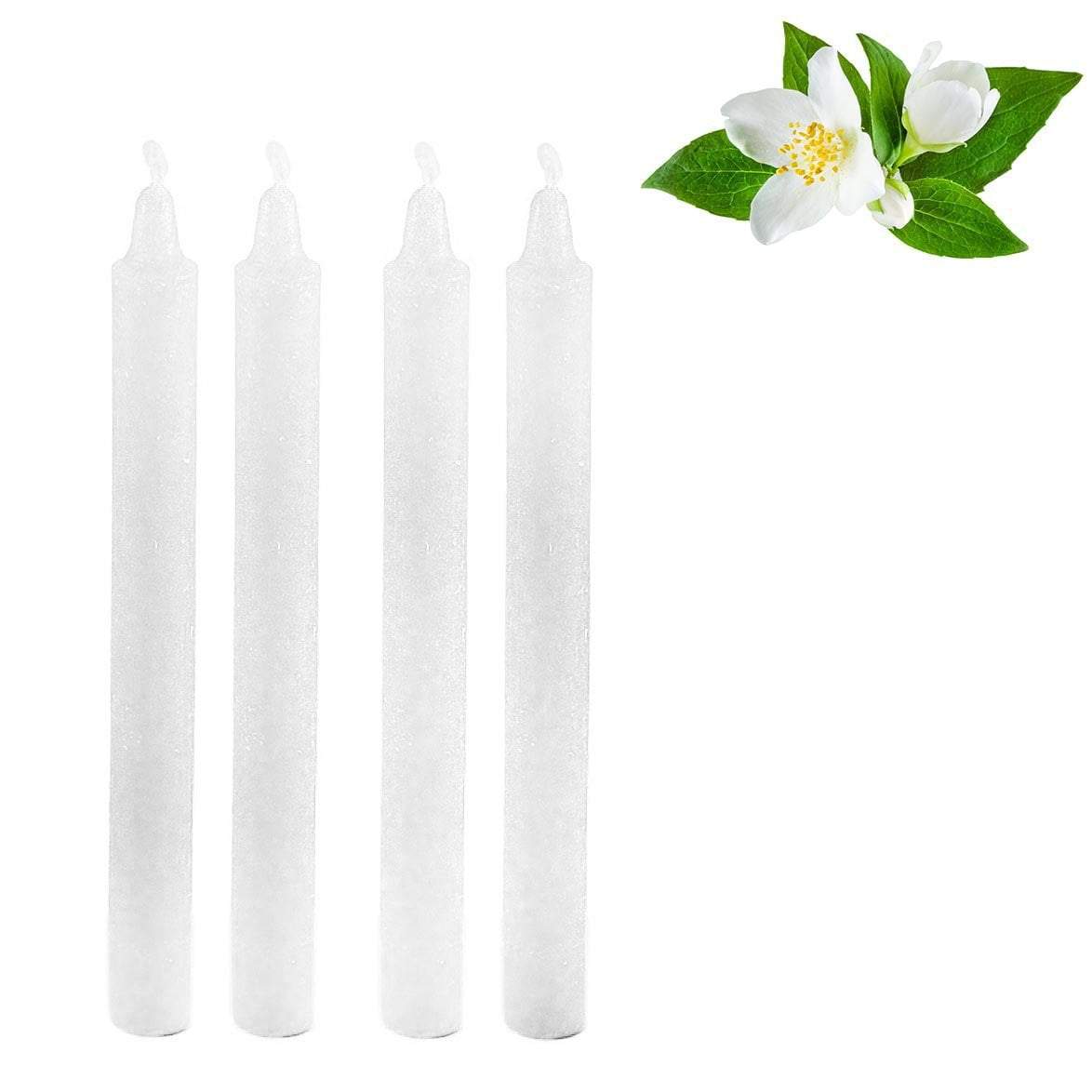 Jasmine White Scented Candles Set of 4 for Home Decor