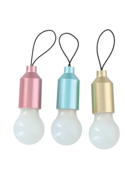 Multicolour LED Light Bulb Keychain Pull Switch 55cm
