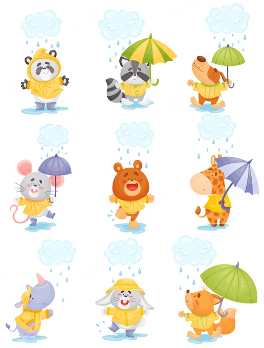 Animal Designs 3D Effect Wall Stickers Room Decor 60 x 35 cm