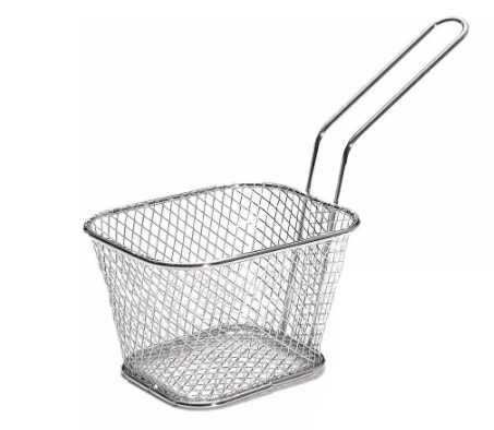 Square Metal French Fries Chips Serving Basket 10 x 65 x 85 cm