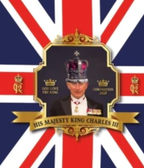 Royal Coronation King Charles III Union Jack Tray 40x26 cm