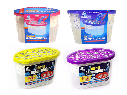 IIGEurope Wardrobe Dehumidifier Box 500ml Lavender Keep Clothes Fresh