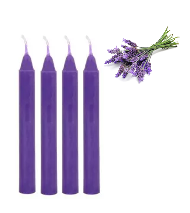 4Pack Long Scented Wax Candles Assorted Scents Colours