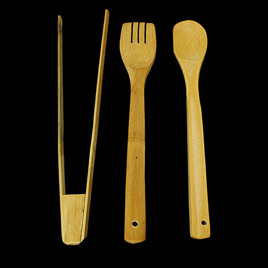 Premium Bamboo Kitchen Utensil Set Set of 3