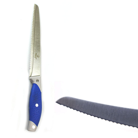 Professional 33 cm Stainless Steel Serrated Bread Knife for Precision Cutting