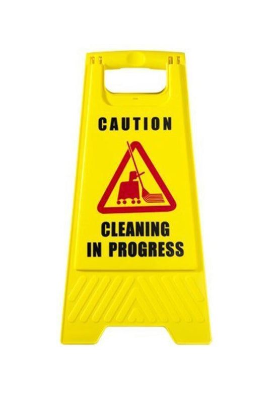 Yellow Caution Cleaning in Progress Safety Sign 60cm