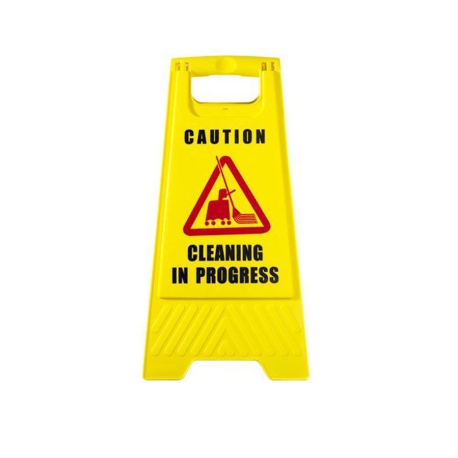 Yellow Caution Cleaning in Progress Safety Sign 60cm