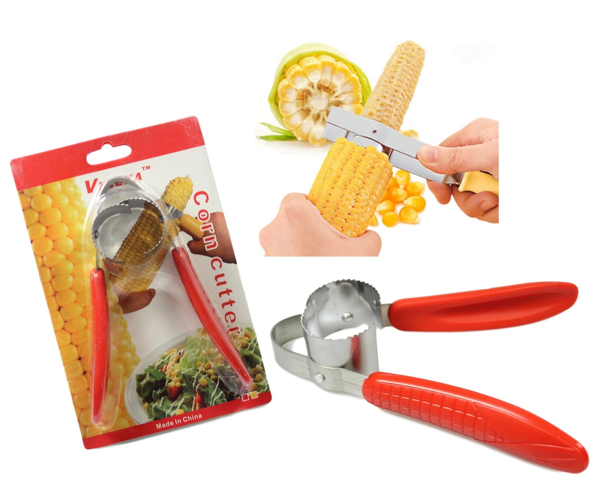 Easy OneStep Corn Peeler Cutter for Kitchen