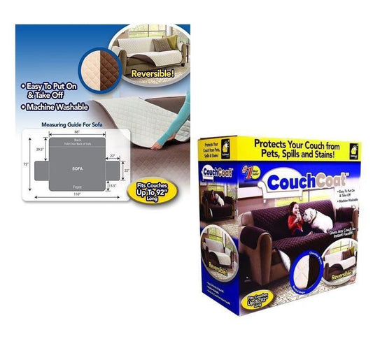 Brown Pet Couch Sofa Slip Cover Protect Furniture from Pet Hair Stains