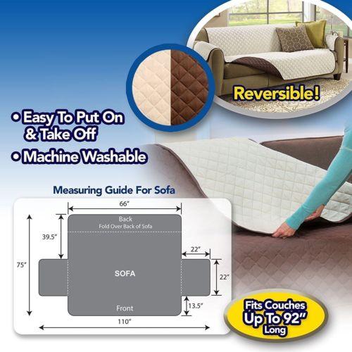 Brown Pet Couch Sofa Slip Cover Protect Furniture from Pet Hair Stains