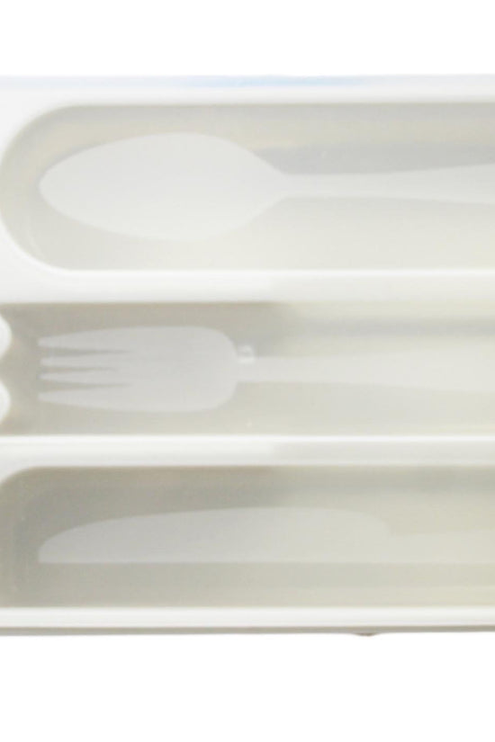 30x18 cm Plastic Cutlery Drawer Organizer with Lid Assorted Colors