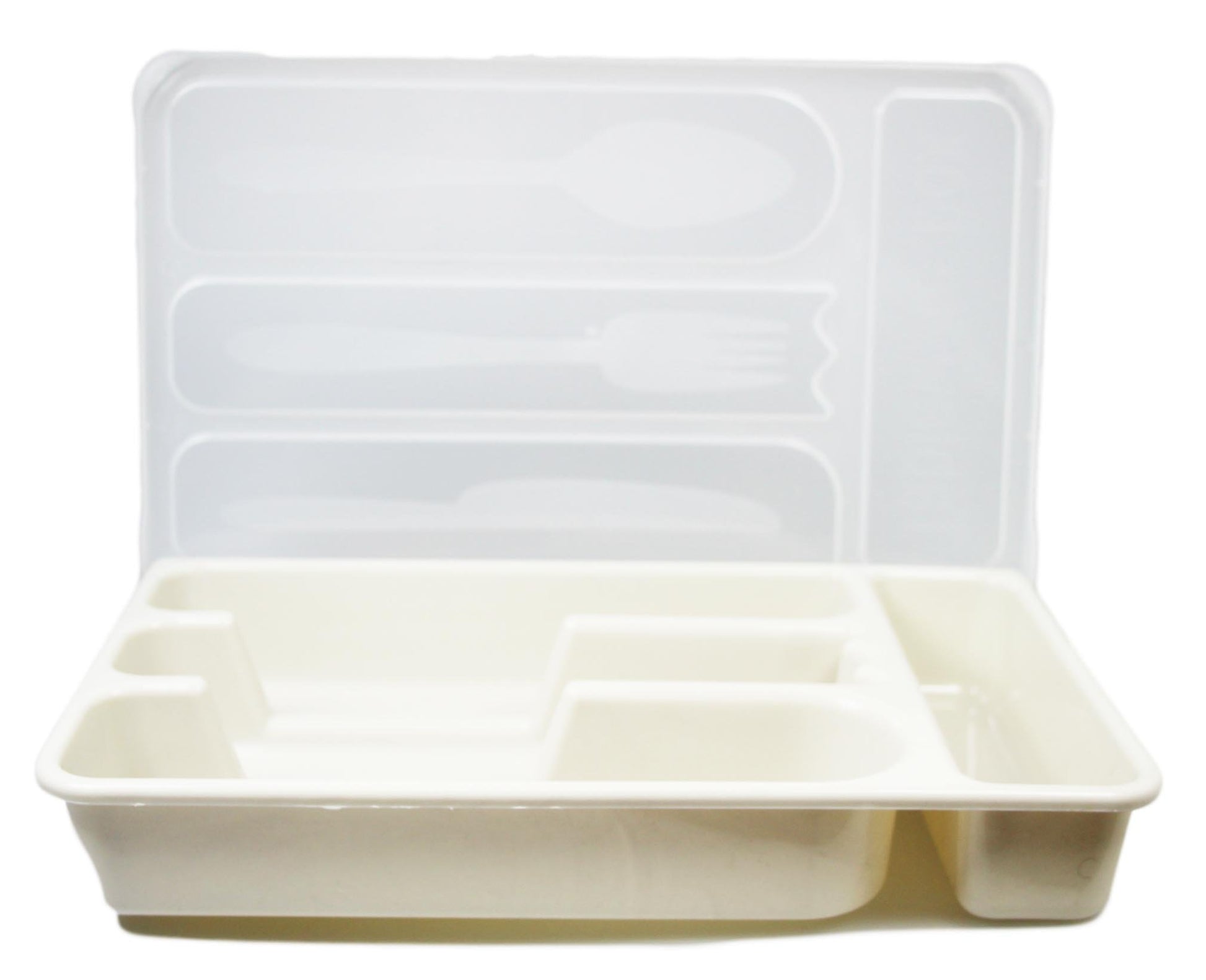 30x18 cm Plastic Cutlery Drawer Organizer with Lid Assorted Colors