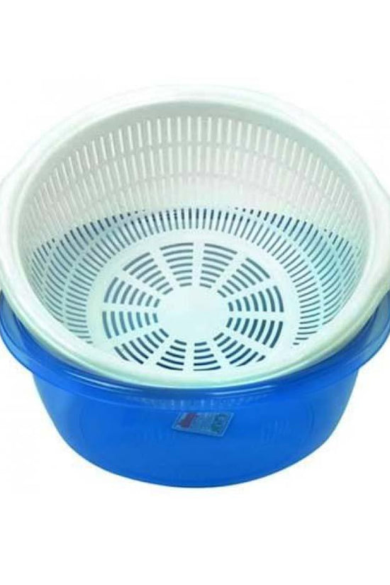 7L Plastic Strainer with Bowl Assorted Colours