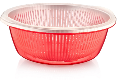 105L Plastic Strainer with Bowl Assorted Colors