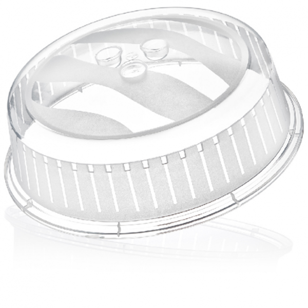 26cm Plastic Microwave Food Plate Cover Reusable Kitchen Accessory
