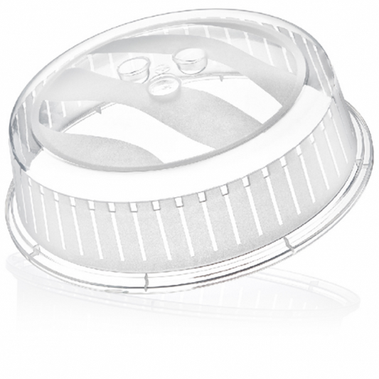 26cm Plastic Microwave Food Plate Cover Reusable Kitchen Accessory