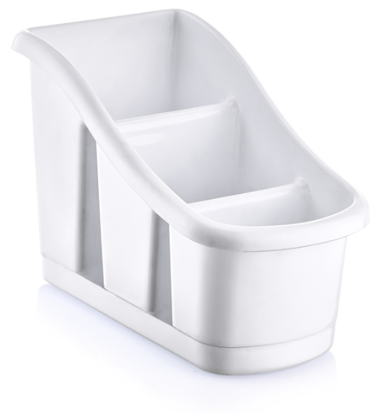 Plastic Step Cutlery Holder with Drip Tray Organize Utensils with Style