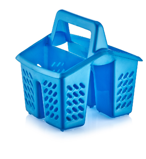 Compact Plastic Cutlery Holder for Organized Kitchen