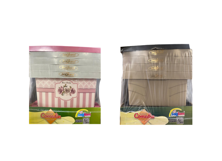4 Tier Plastic Storage Drawer with Perforated Design Assorted Colors