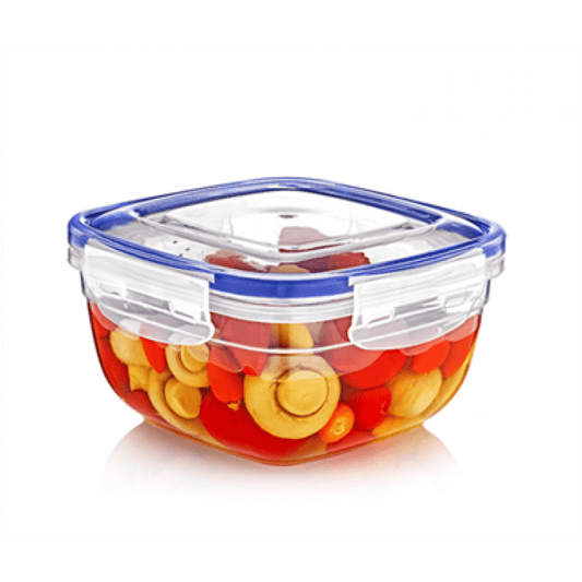 Square Clear Plastic Food Storage Container with Sealing Lid 500ml