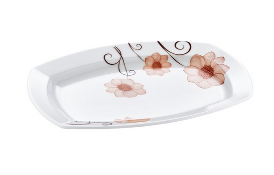 Elegant Melamine Oval Service Tray Plate 24x36 cm