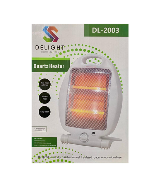 Delight Housewares Quartz Heater 2 Bar EnergyEfficient Portable Space Heater