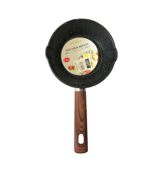 14cm Non Stick Frying Pan with Wooden Print Handle