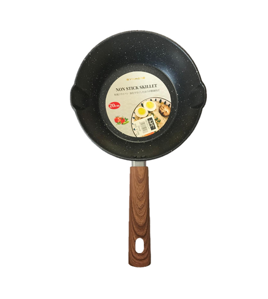 20cm Non Stick Frying Pan with Wooden Print Handle