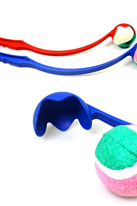 IIGEurope 35 cm Plastic Dog Tennis Ball Chucker Launcher Assorted Colors